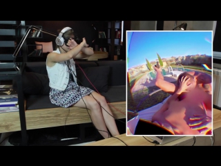 reactions of models to porn in virtual reality glasses 18,porn,girls reaction, funny